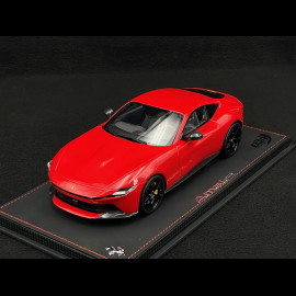 Ferrari Amalfi 2024 Rosso Corsa Black Wheel Rims 1/18 BBR Models P18272A1