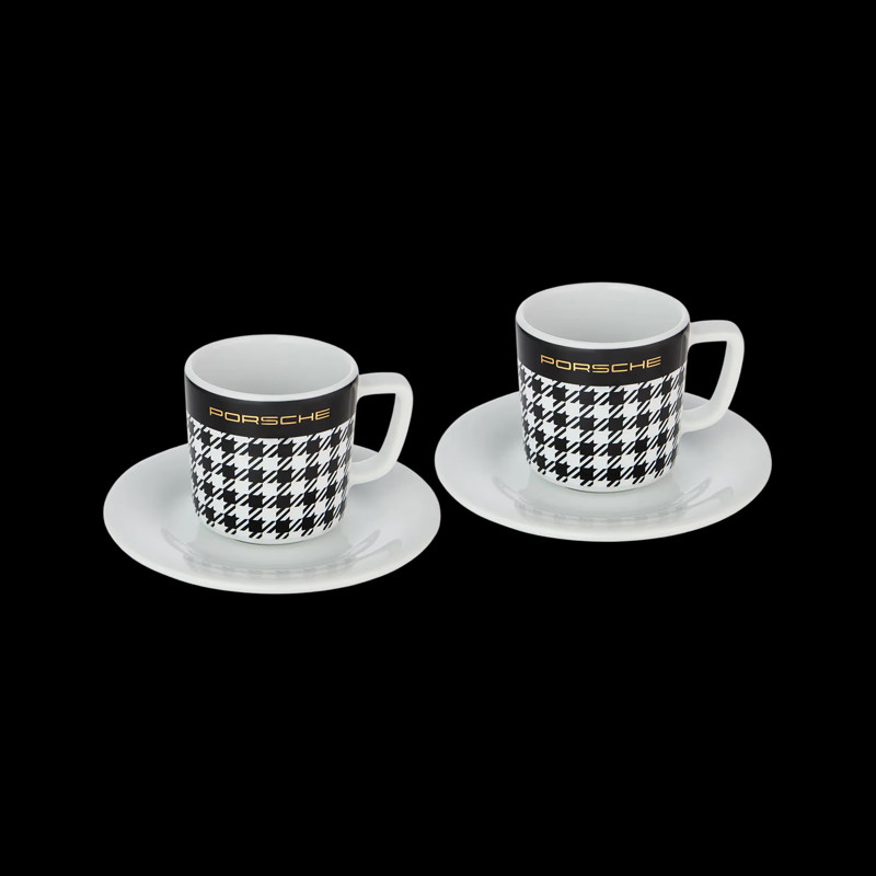 Set of 2 Porsche Cups Espresso Pepita WAP05015526PED
