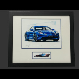 Alpine Frame A110 2018 Black Wooden Frame with Sketch 25 x 30 cm - Uli Ehret