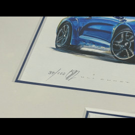 Alpine Frame A110 2018 Black Wooden Frame with Sketch 25 x 30 cm - Uli Ehret