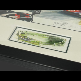Porsche Frame 963 Penske n° 5 / Ferrari 499P n° 50 24H Le Mans 2023 Black Wooden Frame with Sketch 25 x 30 cm - Uli Ehret