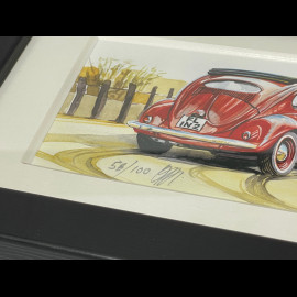 Trio Volkswagen Frame Beetle The Simple Things Black Wooden Frame 38 x 15 cm - Uli Ehret