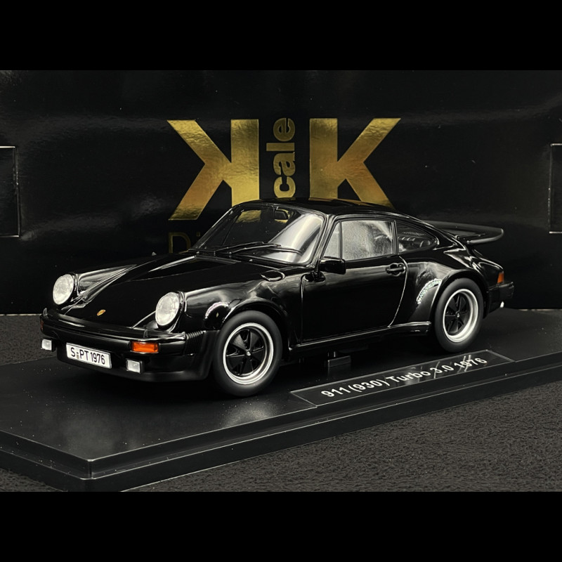 Porsche 911 Turbo 3.0 Type 930 1976 Black 1/18 KK Scale KKDC180575