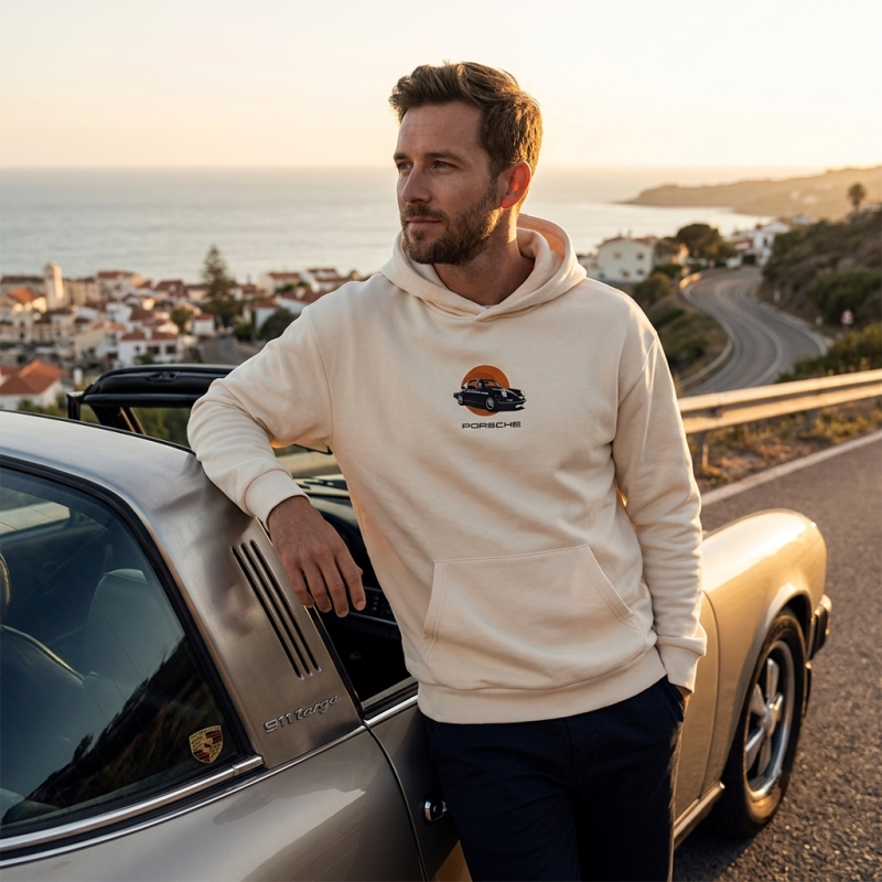 Porsche 911 Hoodie Targa 60 Years Puma Beige WAP112T60Y - Unisex
