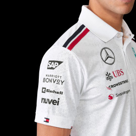 Mercedes Polo-Shirt Günstige AMG Petronas F1 Team Tommy Hilfiger Weiß 701227948-001- unisex