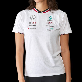 Mercedes T-Shirt Günstige AMG Petronas F1 Team Tommy Hilfiger Weiß 701227951-001- damen