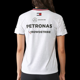 Mercedes T-Shirt Günstige AMG Petronas F1 Team Tommy Hilfiger Weiß 701227951-001- damen