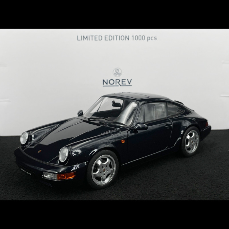 Porsche 911 Carrera 4 Coupé Type 964 1990 Dark blue metallic 1/18 Norev 187324