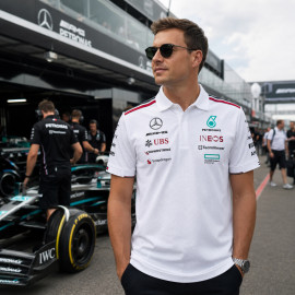 Mercedes Polo-Shirt Günstige AMG Petronas F1 Team Tommy Hilfiger Weiß 701227948-001- unisex