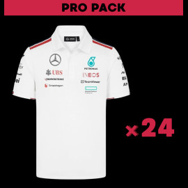 PRO PACK - Set of 24 Mercedes Polo-shirts Low Cost AMG Petronas Tommy Hilfiger White 701227948-001