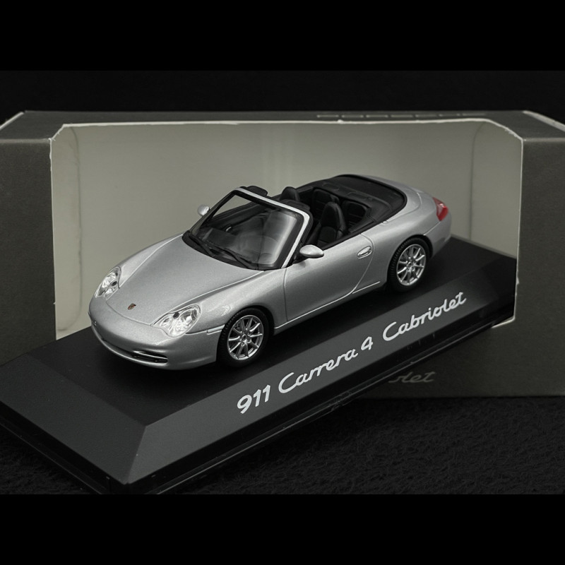 Porsche 911 Carrera 4 Cabriolet type 996 1997 silver grey 1/43 Minichamps WAP02008412