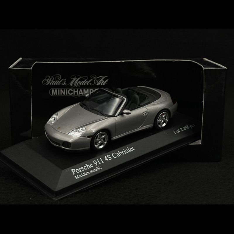 Porsche 911 Carrera 4S Cabriolet Type 996 2003 Meridiangrau Metallic 1/43 Minichamps 400062830