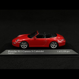 Porsche 911 type 997 Carrera S Cabriolet mk1 2005 guards red 1/43 Minichamps 400063030