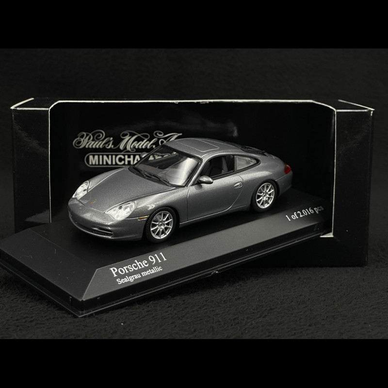 Porsche 911 type 996 Carrera Mk II 2001 sealgrey metallic 1/43 Minichamps 400061020