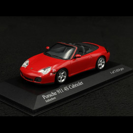 Porsche 911 Typ 996 Carrera 4S Cabriolet 2003 indischrot 1/43 Minichamps 400062831