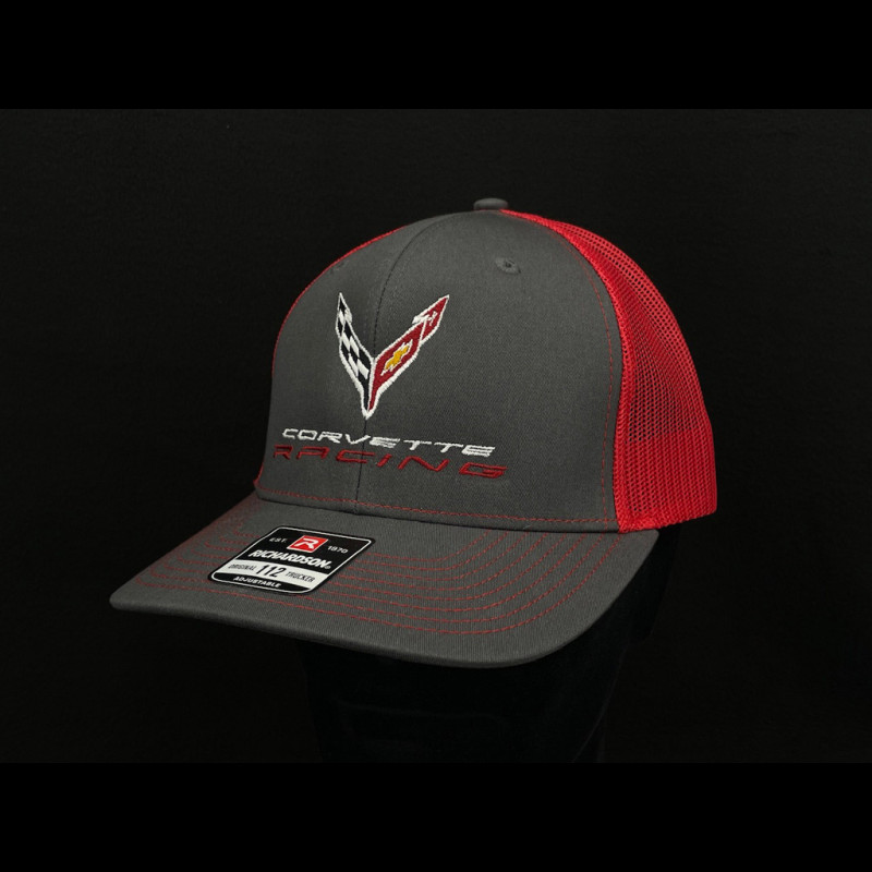 Chevrolet Corvette Hat Racing Official Trucker Grey / Red - unisex