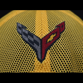 Chevrolet Corvette Cap Racing Offizielle Trucker Schwarz / Gelb - unisex