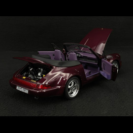 Porsche 911 Carrera 2 Type 964 Turbo Look Cabriolet 1992 Metallic Amethyst 1/18 Norev 187141