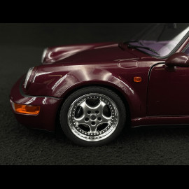 Porsche 911 Carrera 2 Type 964 Turbo Look Cabriolet 1992 Metallic Amethyst 1/18 Norev 187141