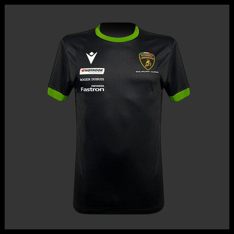 Lamborghini T-Shirt Squadra Corse Schwarz / Grün 400023200001 - unisex