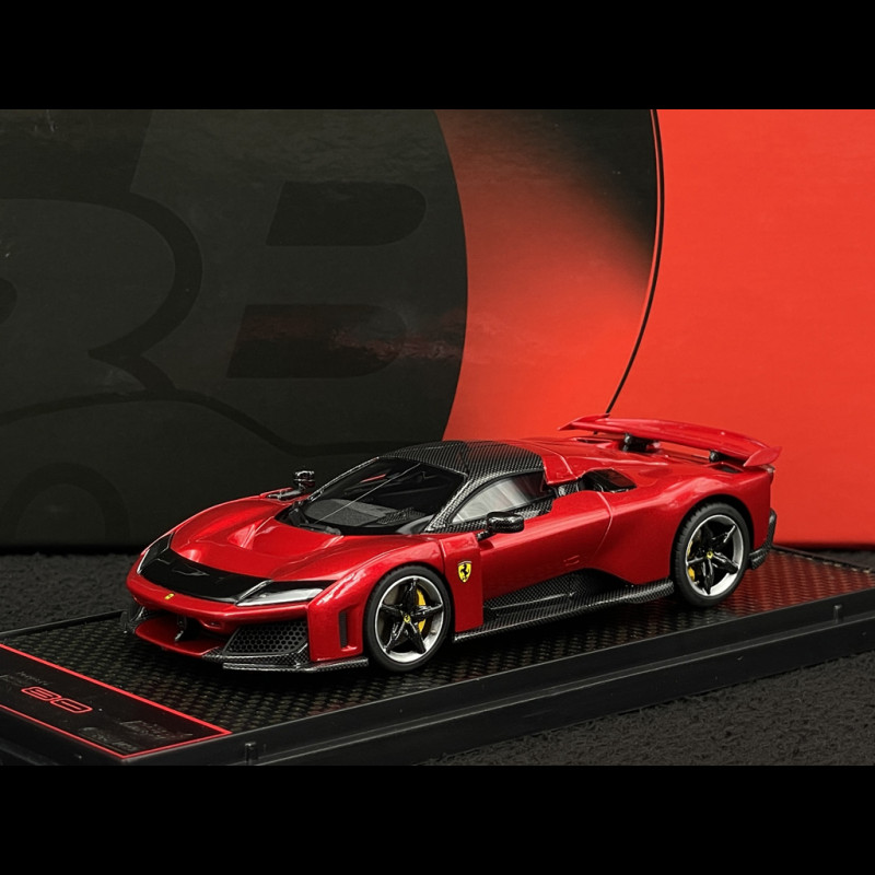 Ferrari F80 2024 Rosso Supercar / Two-Tone Carbon Rims 1/43 BBR Models BBRC305H