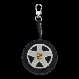 Porsche Keyring Plush Wheel Shaped Black / Silver WAP0500310TKPW