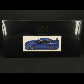Nissan Skyline GT-R R34 V-Spec II 2001 Metallic Blue 1/12 KK Scale KKDC120211-1
