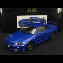 Nissan Skyline GT-R R34 V-Spec II 2001 Metallic Blau 1/12 KK Scale KKDC120211-1