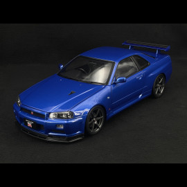 Nissan Skyline GT-R R34 V-Spec II 2001 Metallic Blue 1/12 KK Scale KKDC120211-1
