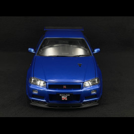 Nissan Skyline GT-R R34 V-Spec II 2001 Metallic Blau 1/12 KK Scale KKDC120211-1