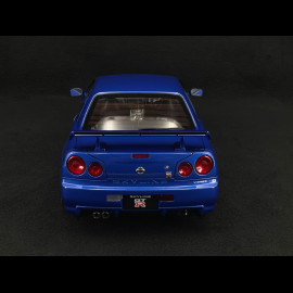 Nissan Skyline GT-R R34 V-Spec II 2001 Metallic Blau 1/12 KK Scale KKDC120211-1
