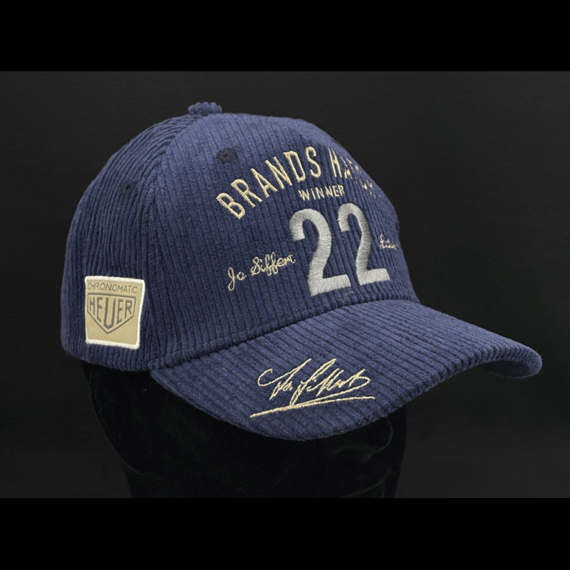 Jo Siffert Hat Lotus Brands Hatch Corduroy Warson Motors Navy Blue 24409 - unisex