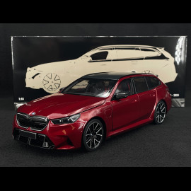 BMW M5 Touring 2024 Dunkelrot Metallic 1/18 Minichamps 110023900