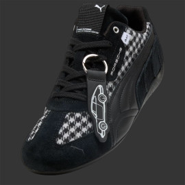 Porsche Shoes 911 Pepita Speedcat Puma Leagacy + Keyring Black / White 309389-01 - unisex