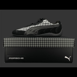 Porsche Schuhe 911 Pepita Speedcat Puma Leagacy + Schlüsselanhänger Schwarz / Weiß 309389-01 - unisex