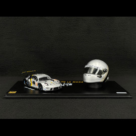 Set Porsche 911 RSR Typ 991.2 n° 911 24h Le Mans 2023 mit Michael Fassbenders Helm 1/43 Spark WAP0202210TRSR
