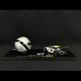 Set Porsche 911 RSR Typ 991.2 n° 911 24h Le Mans 2023 mit Michael Fassbenders Helm 1/43 Spark WAP0202210TRSR
