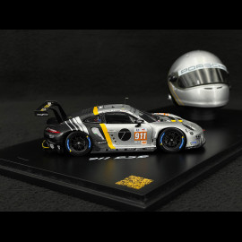 Set Porsche 911 RSR Typ 991.2 n° 911 24h Le Mans 2023 mit Michael Fassbenders Helm 1/43 Spark WAP0202210TRSR