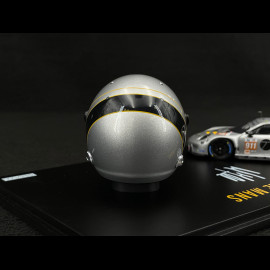 Set Porsche 911 RSR Typ 991.2 n° 911 24h Le Mans 2023 mit Michael Fassbenders Helm 1/43 Spark WAP0202210TRSR