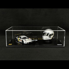Set Porsche 911 RSR Typ 991.2 n° 911 24h Le Mans 2023 mit Michael Fassbenders Helm 1/43 Spark WAP0202210TRSR