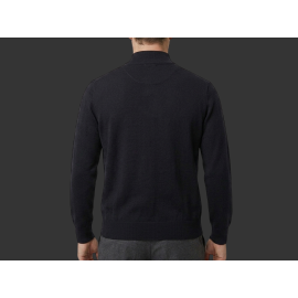 Maserati Polo Shirt Long Sleeves Made in Italy Black - Men