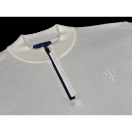 Maserati Polo Shirt Long Sleeve Made in Italy White - Women