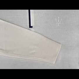 Maserati Polo Shirt Long Sleeve Made in Italy White - Women