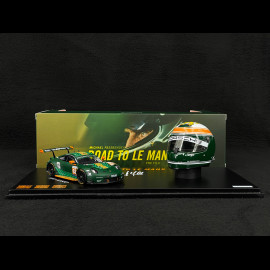 Set Porsche 911 RSR Typ 991.2 n° 93 European Le Mans Series 2020 mit Michael Fassbenders Helm 1/43 Spark WAP0202200TRSR