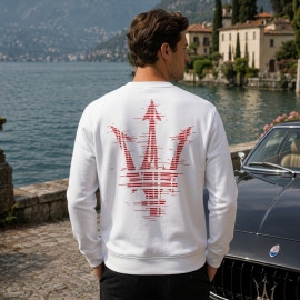 Maserati Sweatshirt Fuoriserie Sport Weiß - Unisex