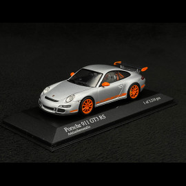 Porsche 911 type 997 GT3 RS 3.6 2007 mk I Silver grey / Orange 1/43 Minichamps 400066000