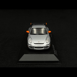 Porsche 911 type 997 GT3 RS 3.6 2007 mk I Silver grey / Orange 1/43 Minichamps 400066000