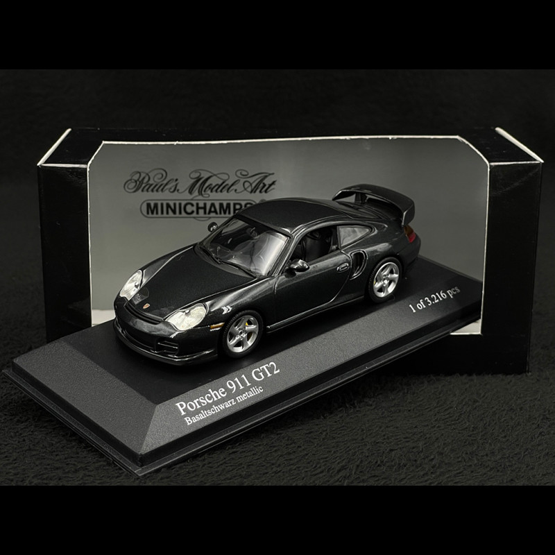 Porsche 911 GT2 Type 996 2000 Metallic Schwarz 1/43 Minichamps 430060124