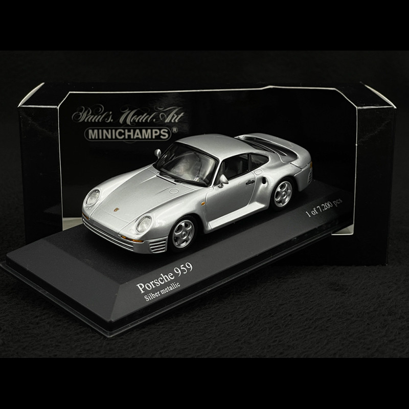 Porsche 959 1987 Silver grey metallic 1/43 Minichamps 400062520