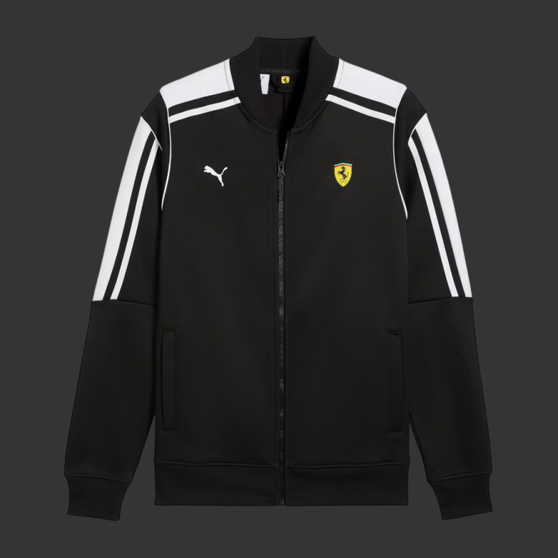 Ferrari Jacke Offizielle F1 Team Leclerc / Hamilton MT7 Puma Schwarz / Weiß 635833-01 - Unisex